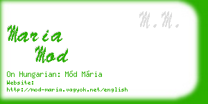 maria mod business card