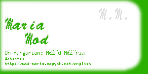 maria mod business card